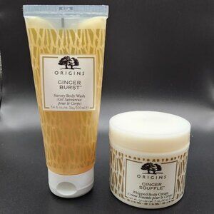 NEW Origins Ginger Souffle Body Cream 3 oz & Ginger Burst Body Wash 3.4 oz